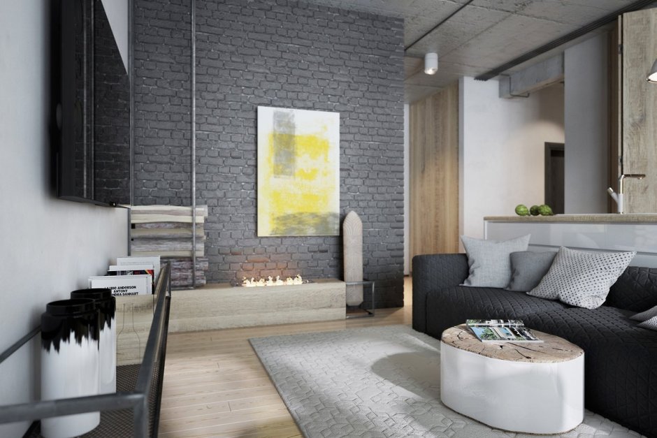 Loft Interior Design кирпич