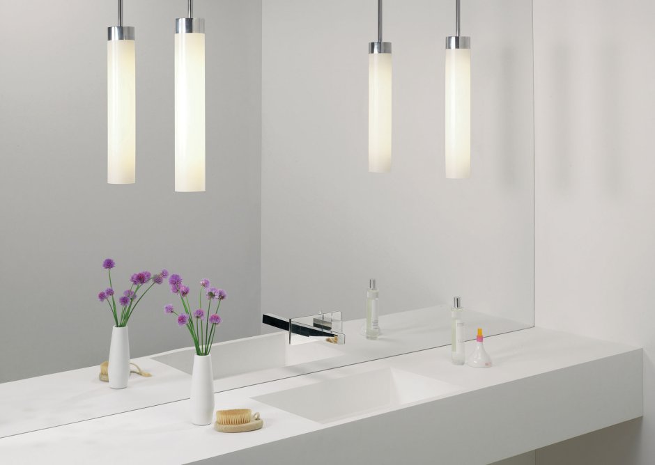 Красивые подвесные светильники в ванную комнату