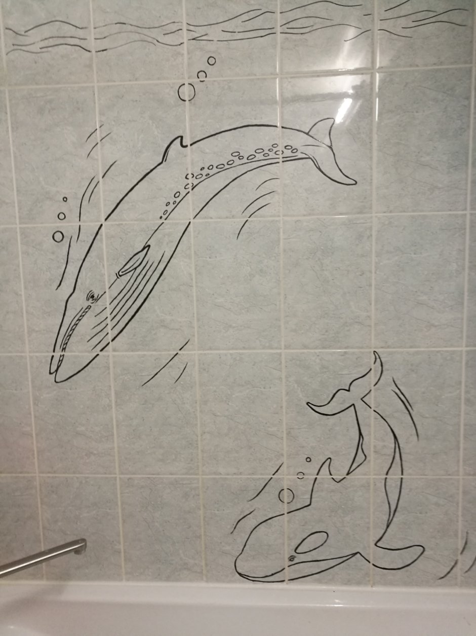 Роспись стен в ванной комнате