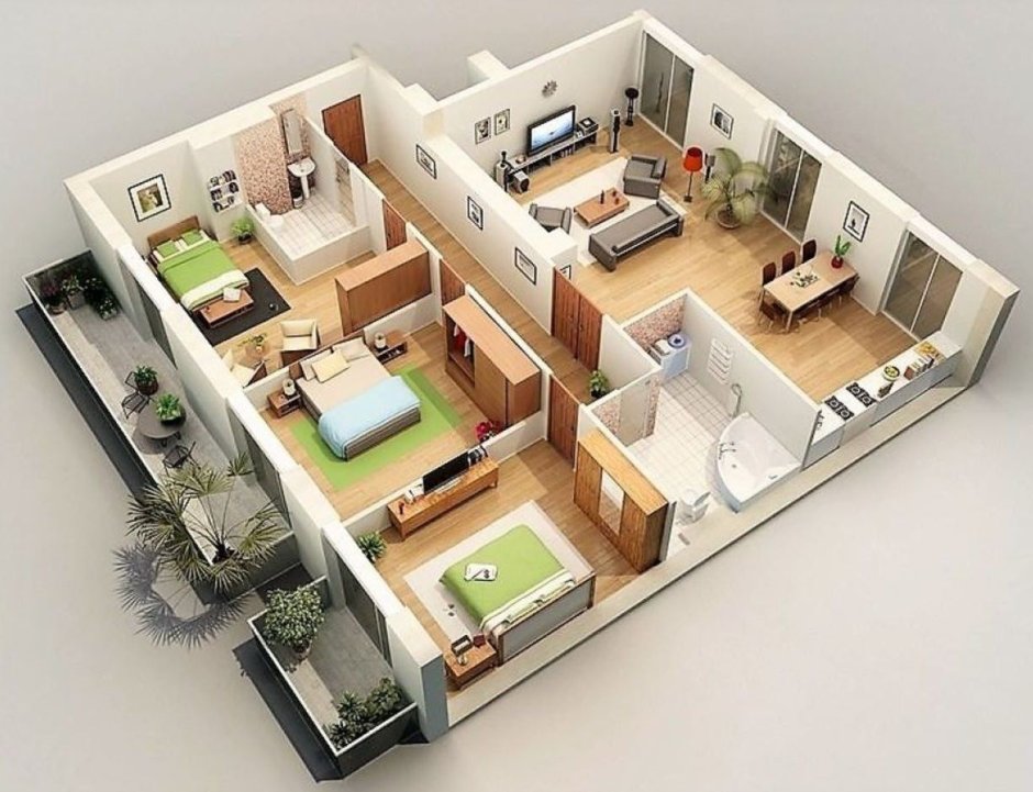 Floorplan 3d проекты