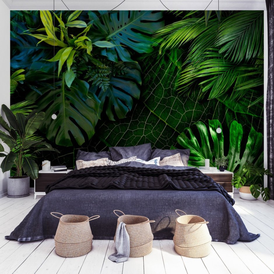 Декор спальни в тропическом стиле