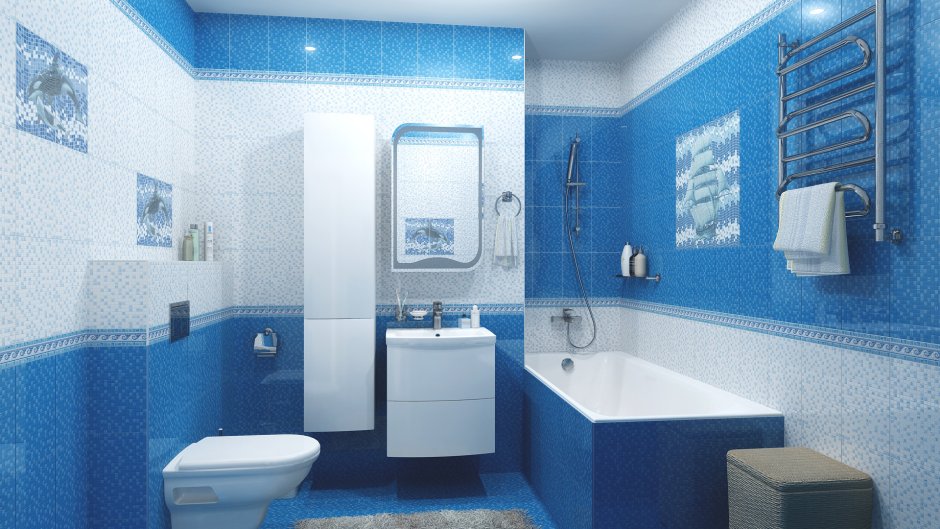 Ванная комната с фотообоями