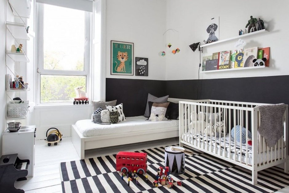 Белая детская комната в Сканди стиле