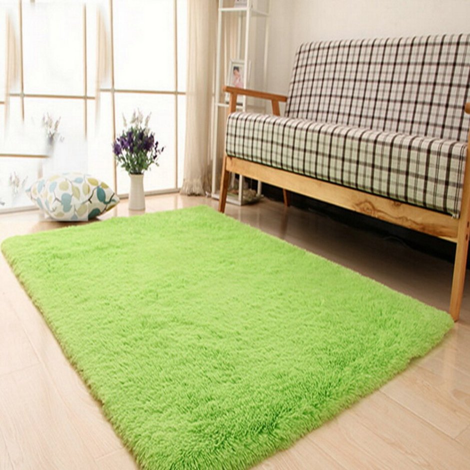 Мягкий зеленый коврик