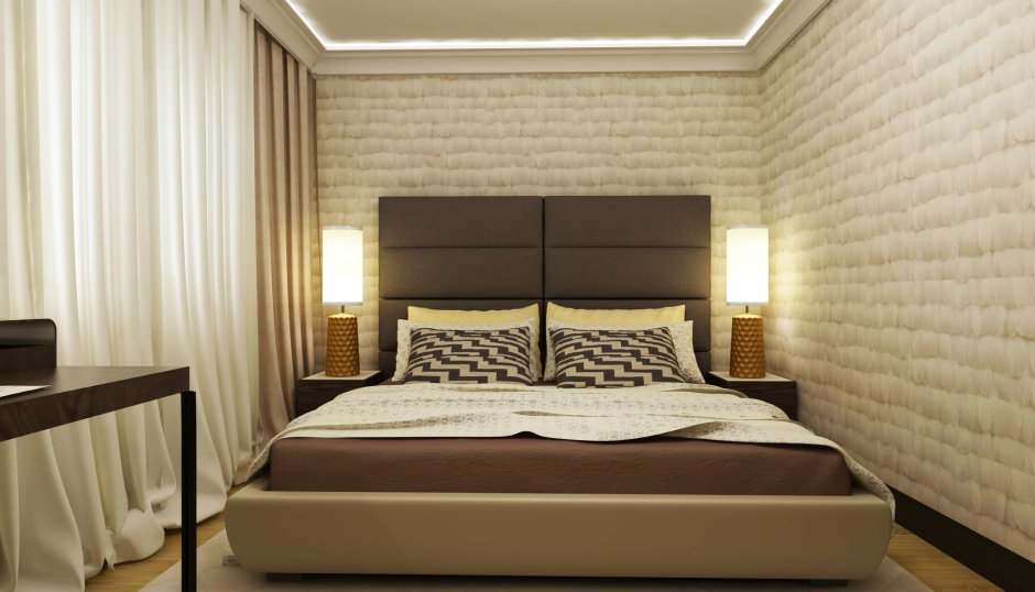 Современная спальня с подсветкой