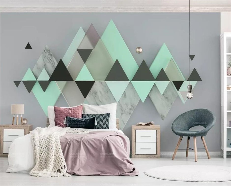 Обои треугольники для стен