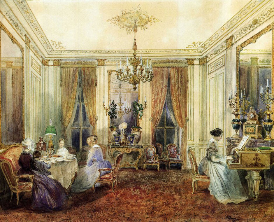 Тихобразов Николай Иванович 1818 1874 интерьеры в живописи