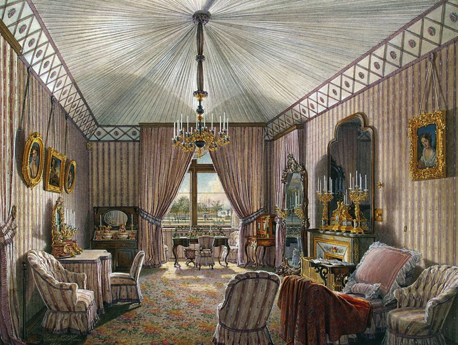 Эдуард Петрович ГАУ (1807-1887) - интерьеры зимнего дворца.