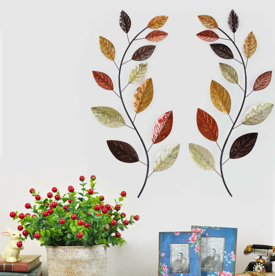 Листья на стену декор