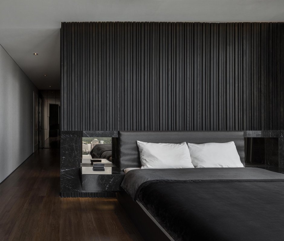 Room Design Wood Black