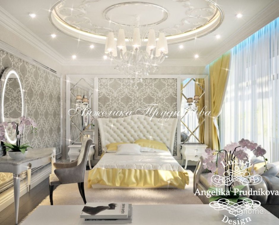 Интерьер спальни в стиле арт деко от Анжелики Прудниковой