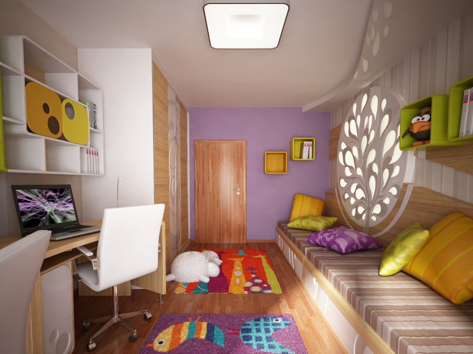 Детская комната для детей от 1 до 4 лет двоих дизайн