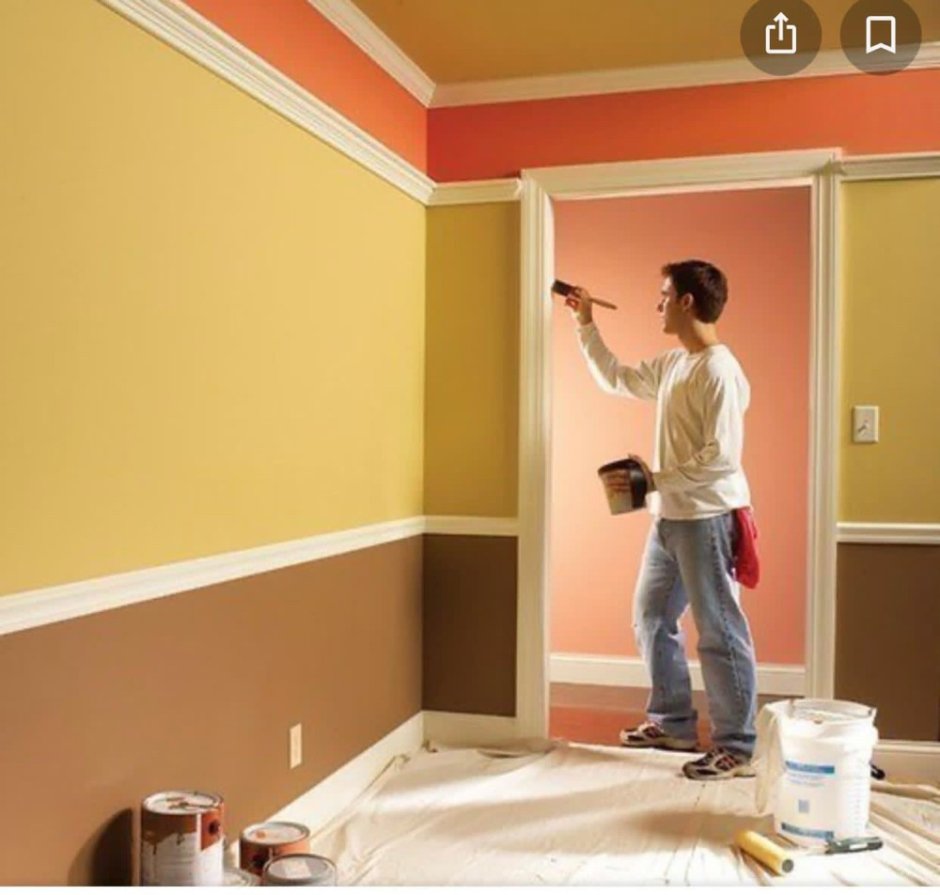 Краска для стен в частном доме
