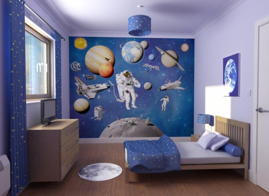 Комната для мальчика космос