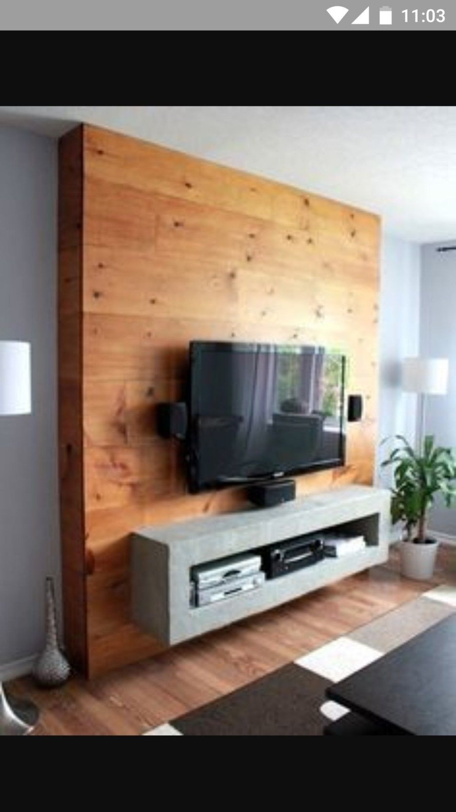 Стеновая панель за телевизором