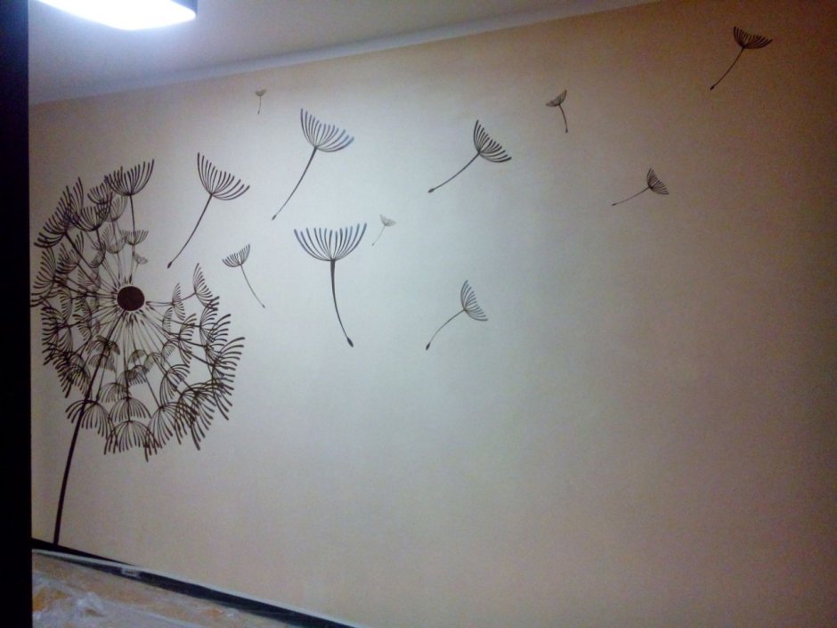 Рисунок на стене в коридоре своими руками
