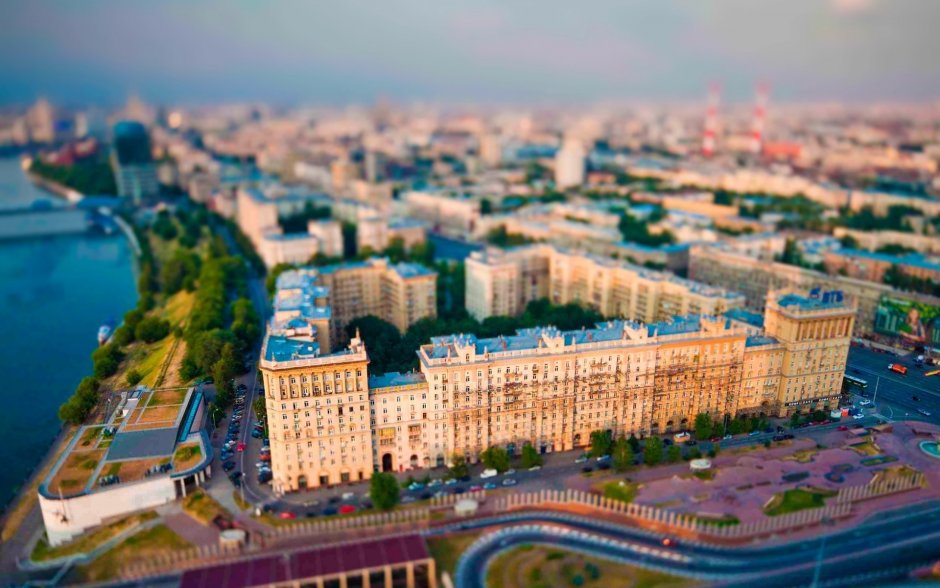 Ленинский проспект с высоты птичьего полета Москва