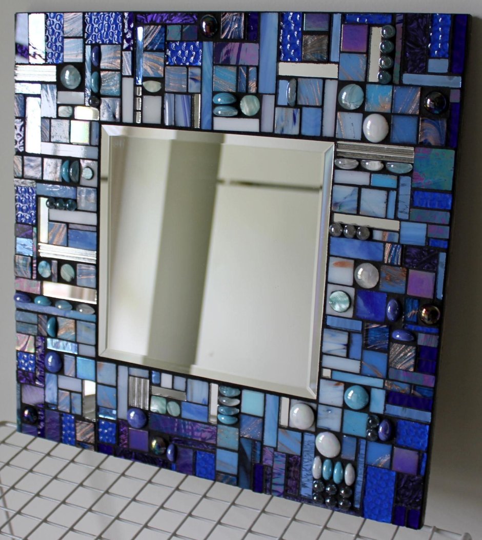 Декор зеркала мозаикой