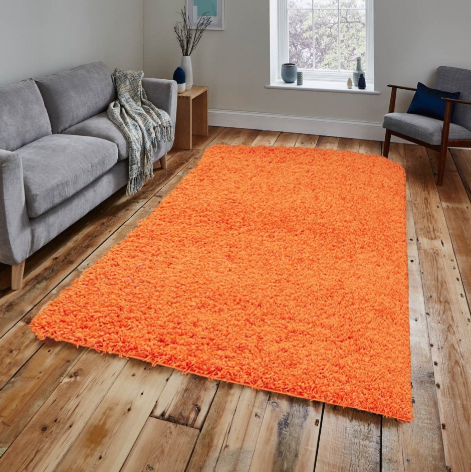 Оранжевые ковры для зала