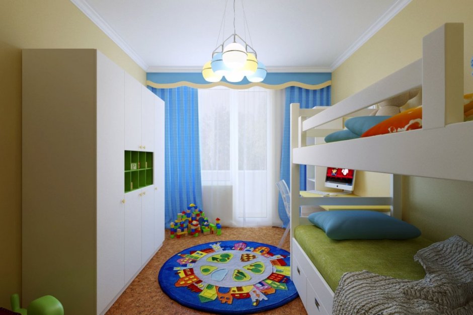 Планировка комнаты для двух детей