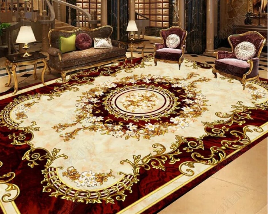 Стиль в интерьере персидским ковром