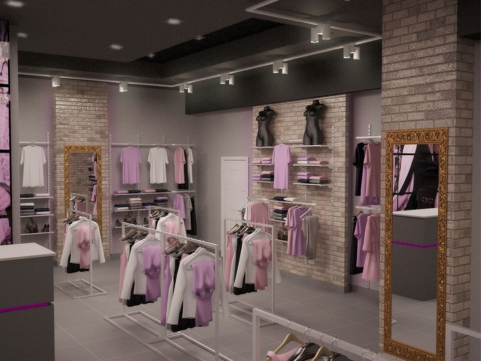 Интерьер магазина женской одежды