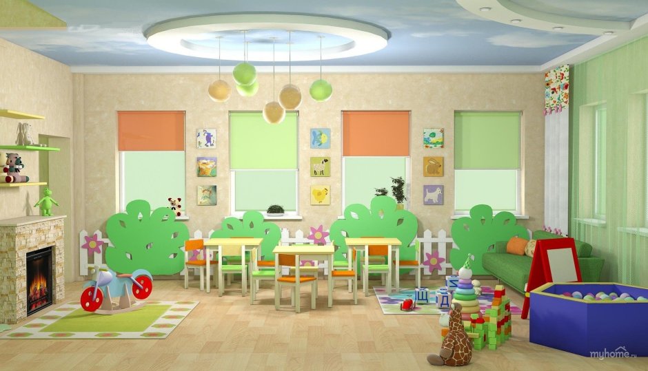 Комната для рисования в детском саду