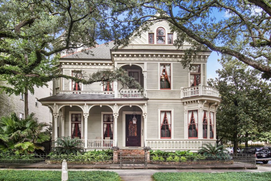 Новый Орлеан дома в викторианском стиле