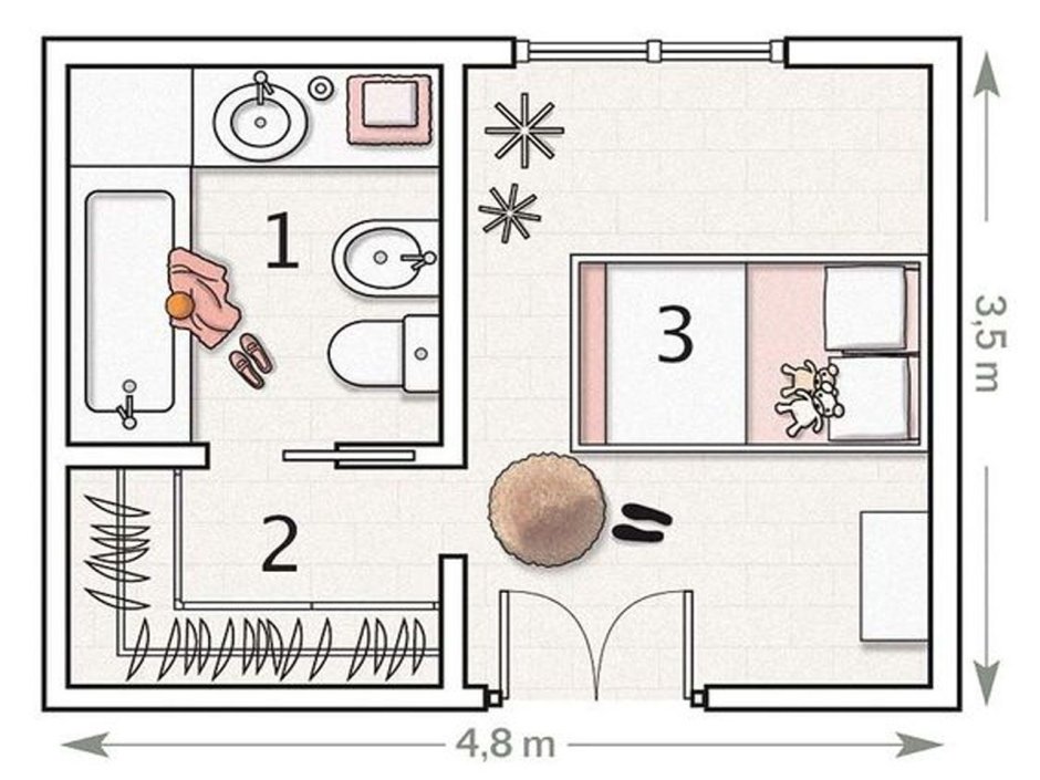 Векторный план квартиры