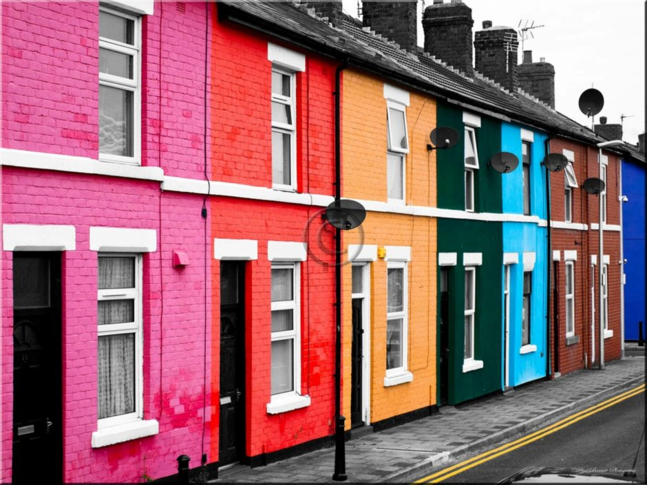 Разноцветные фасады