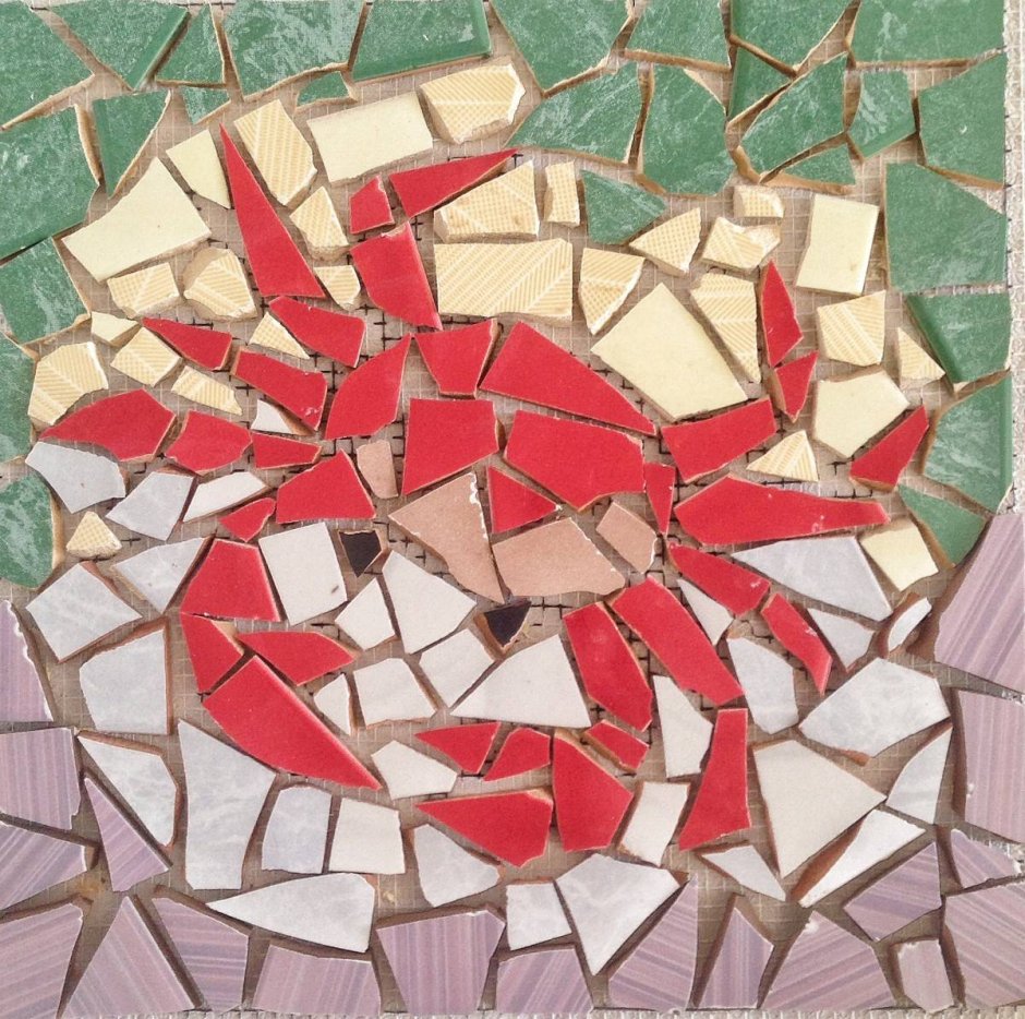 Мозаика из остатков плитки
