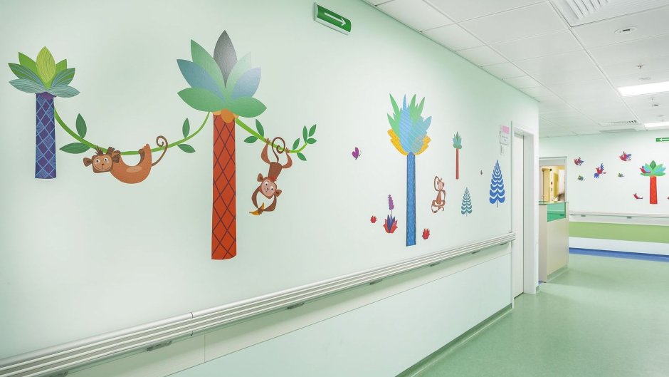 Украсить стены в детском отделении профилактики