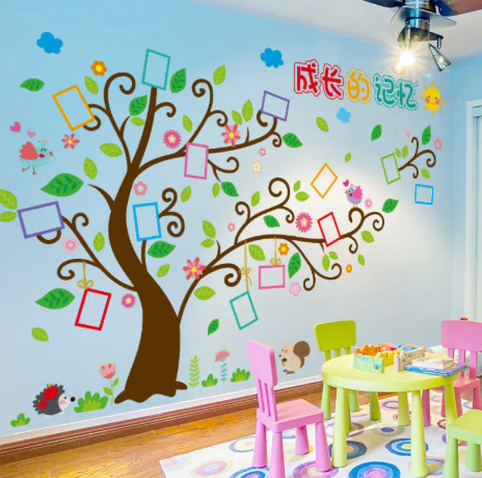 Декорирование стен в детском саду