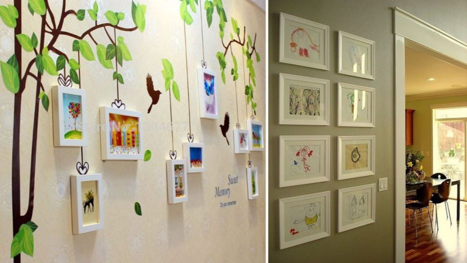Креативное дерево на стене детское