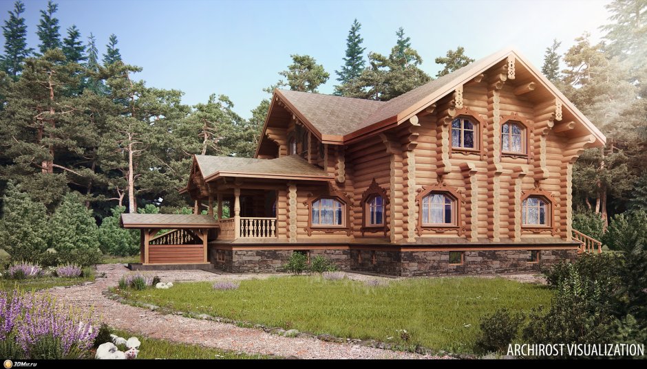 Дом Онтарио из бревна