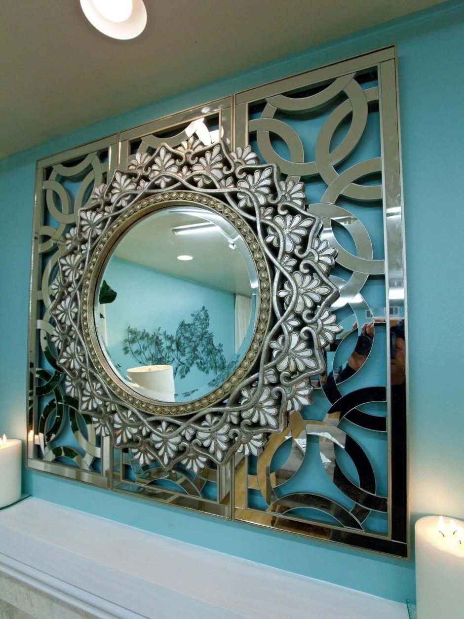 Необычный декор зеркала