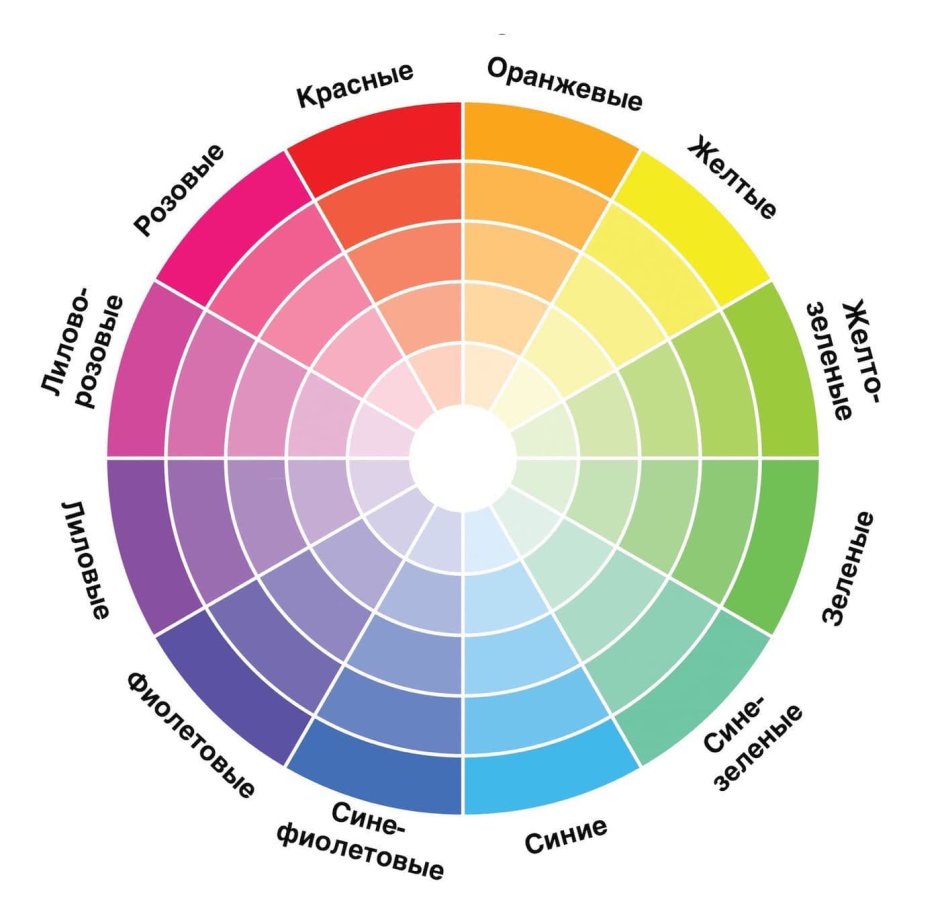 Цветовой круг Иттена принципы сочетания цветов