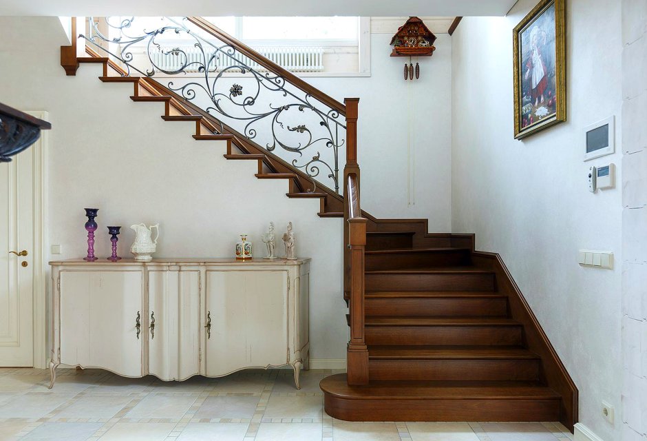 Обшивка лестницы в доме (64 фото)