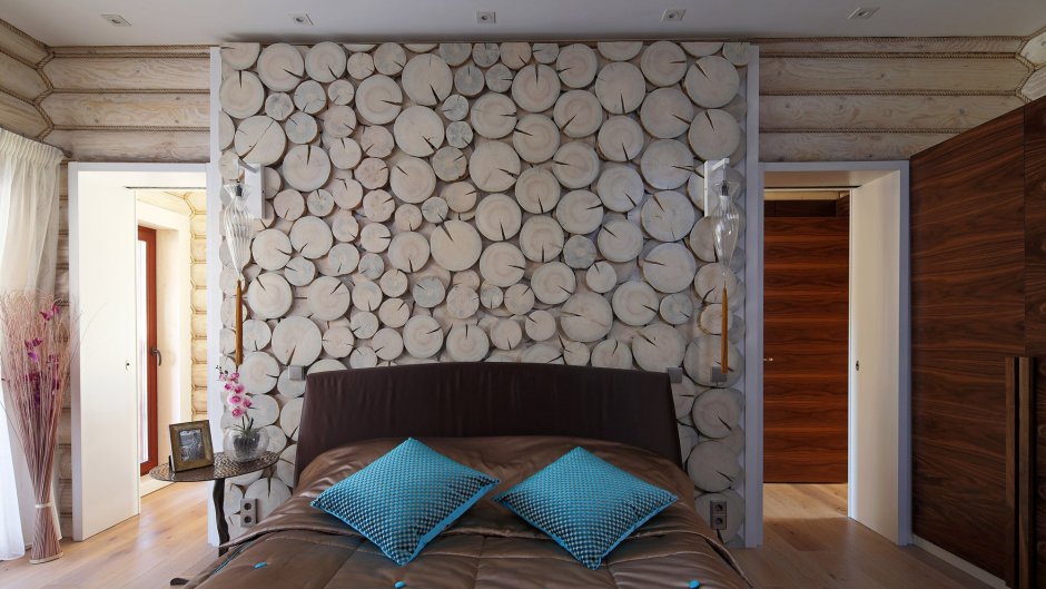 Декор стен в деревянном доме