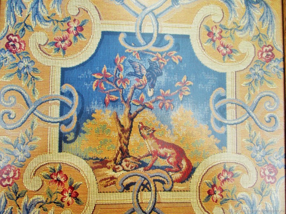 Гобеленовая ткань «Англия фазан» купон 35х51