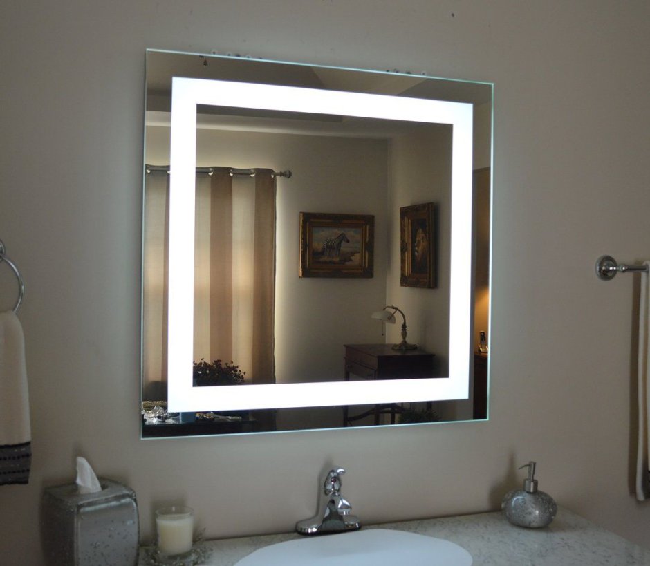 Зеркало с подсветкой в ванную в хрущевке
