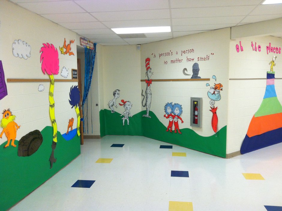 Украшение коридоров в школе в старших школах
