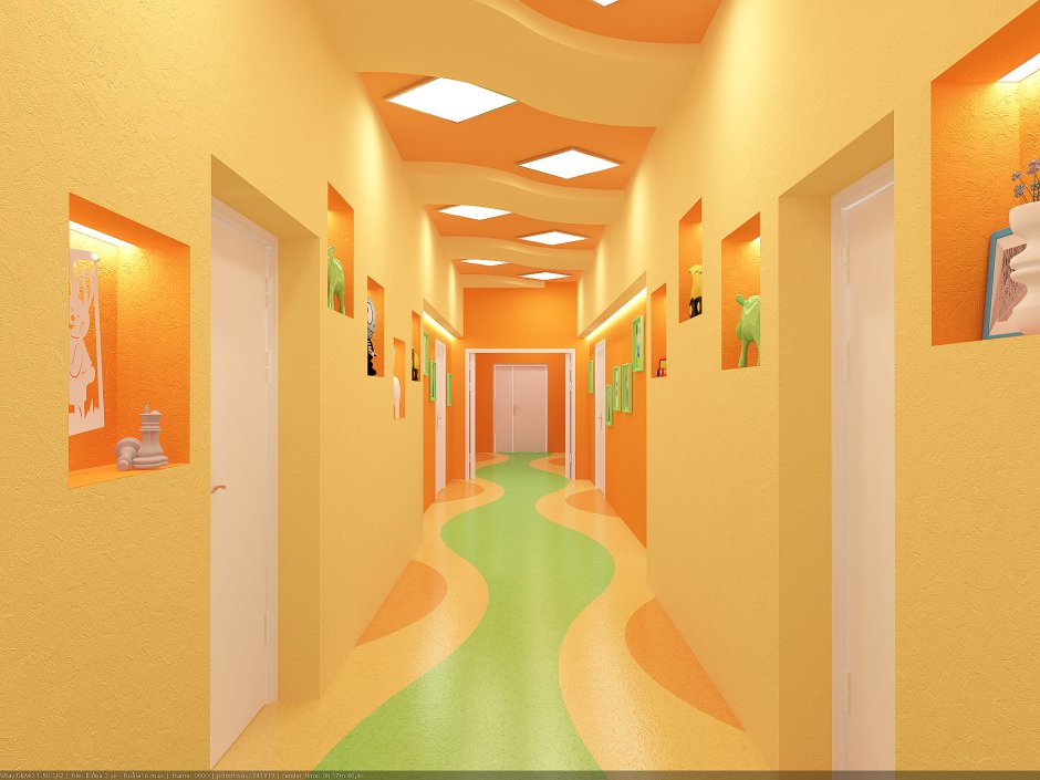 Цвет коридора в детском саду