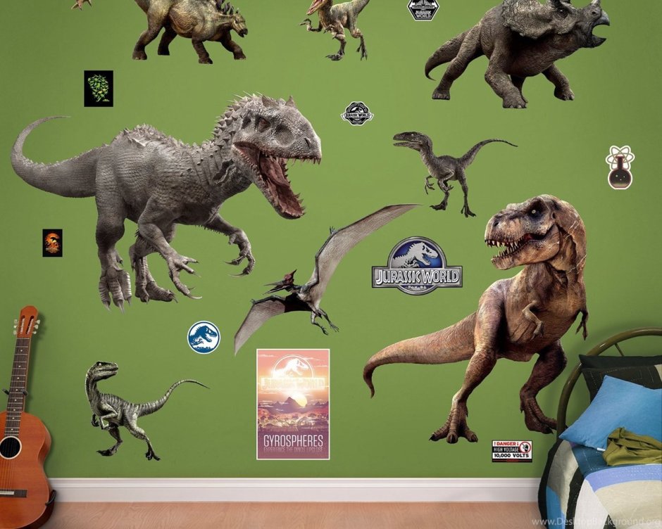 Интерьерные наклейки динозавры