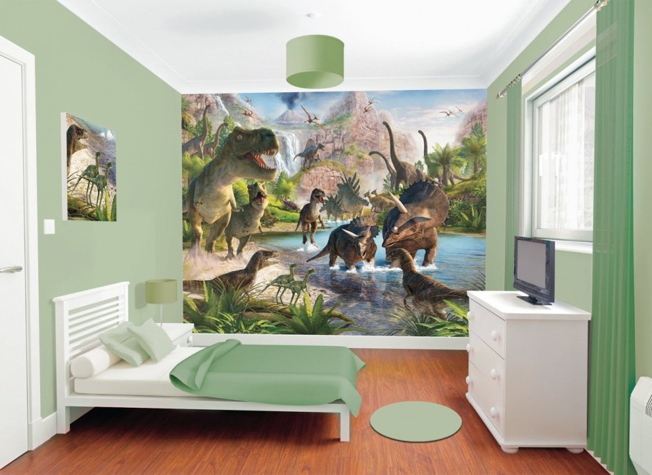 Детские комнаты из Икеи с динозаврами