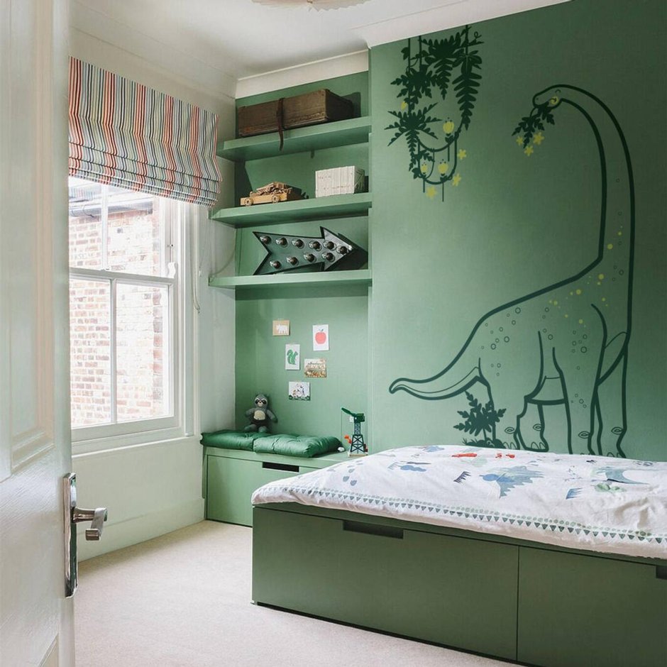 Комната для мальчика в стиле динозавров