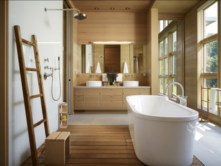 Отделка ванны в деревянном доме