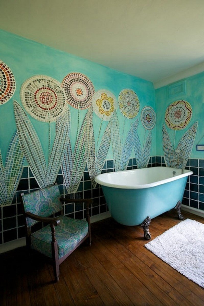 Декорирование стен в ванной
