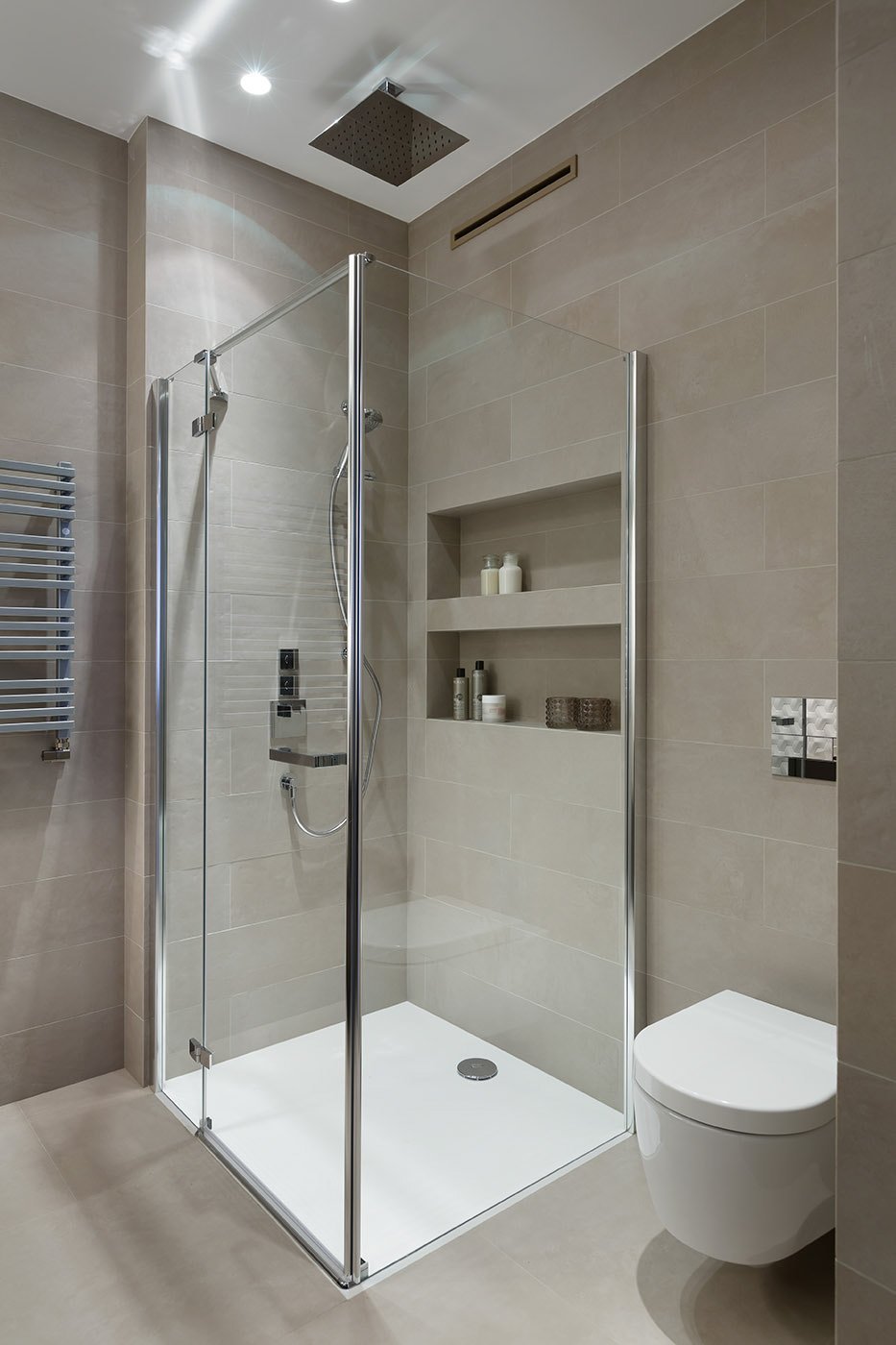 Дизайн ванной комнаты с душевым уголком (74 фото)
