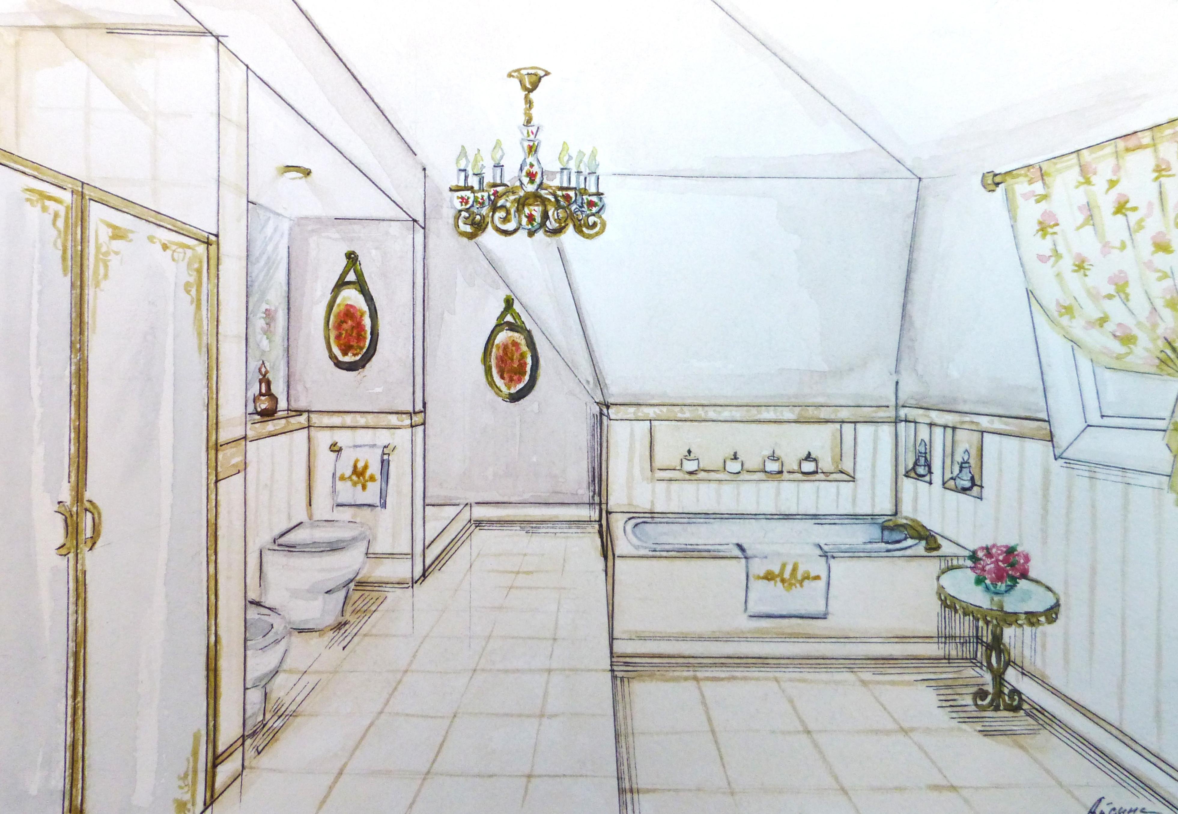 Эскиз ванной комнаты
